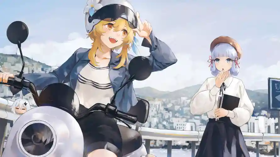 4k动漫壁纸 - 少女 - 背景 - 双少女「哲风壁纸」