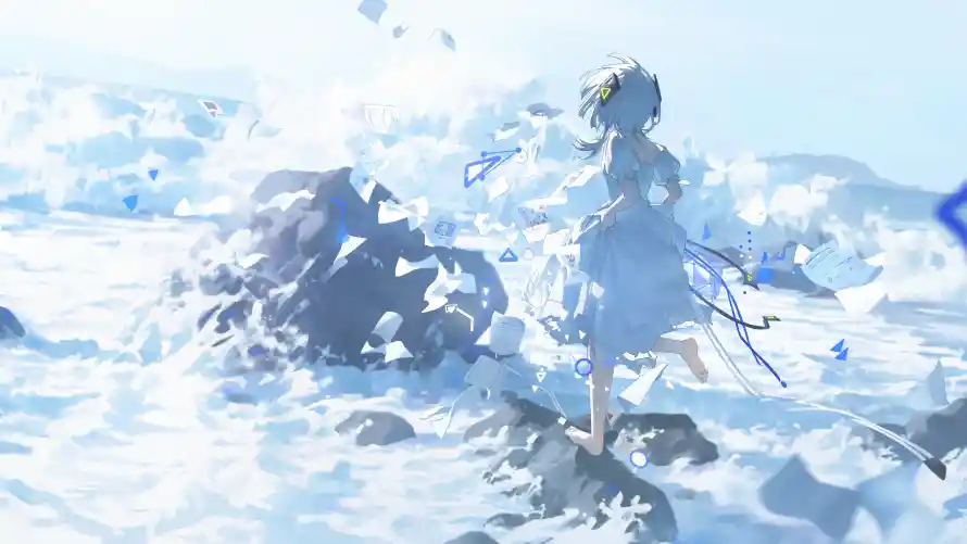4k动漫壁纸 - 少女 - 二次元 - 冰雪场景「哲风壁纸」