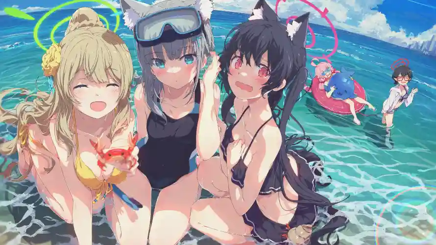 4k动漫壁纸 - 夏日 - 少女 - 泳装「哲风壁纸」