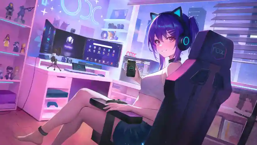 4k动漫壁纸 - 少女 - 电脑 - 耳机「哲风壁纸」 4k动漫壁纸 - 少女 - 电脑 - 耳机「哲风壁纸」