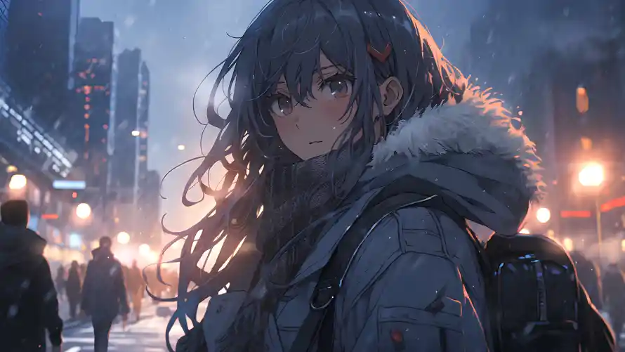 8kAI壁纸-AI少女 - 少女-冬季服饰免费下载「哲风壁纸」