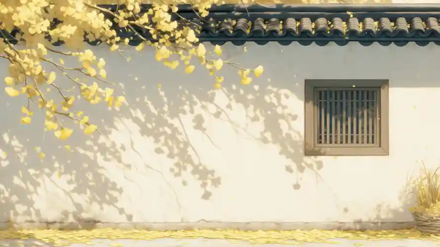 4kAI壁纸 - 秋景 - 背景 - 银杏「哲风壁纸」