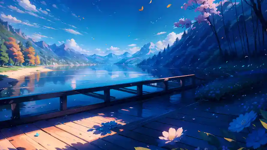 4kAI壁纸 - 山水 - 梦幻 - 湖畔「哲风壁纸」