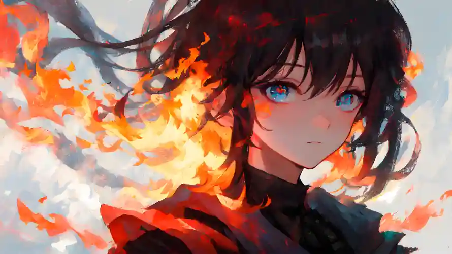4kAI壁纸-蓝眼睛与少女-AI少女热门的壁纸「哲风壁纸」