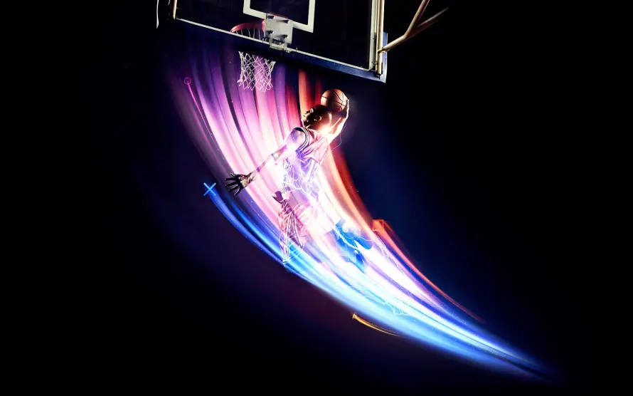 4k扣篮壁纸 - NBA - 光影效果 - 炫酷特效「哲风壁纸」