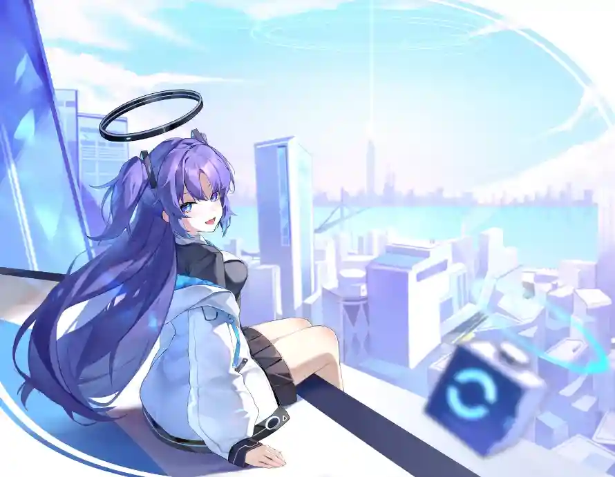 4k动漫壁纸 - 二次元 - 动漫少女 - 城市背景「哲风壁纸」