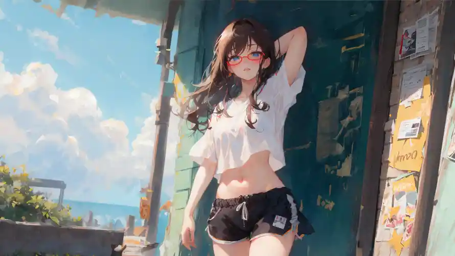 4kAI壁纸 - 少女 - 短裤 - 短上衣「哲风壁纸」 4kAI壁纸 - 少女 - 短裤 - 短上衣「哲风壁纸」