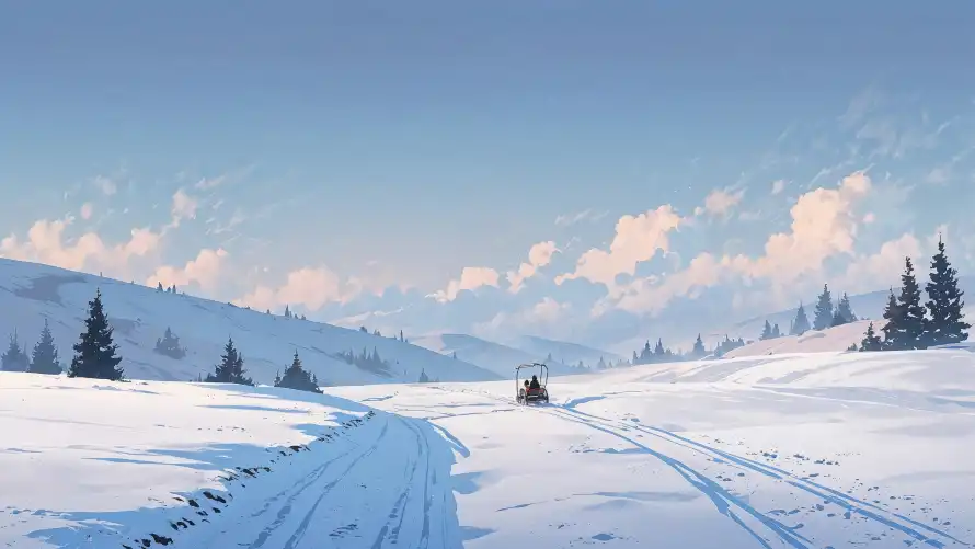 4kAI壁纸 - 山林 - 雪景 - 雪野「哲风壁纸」