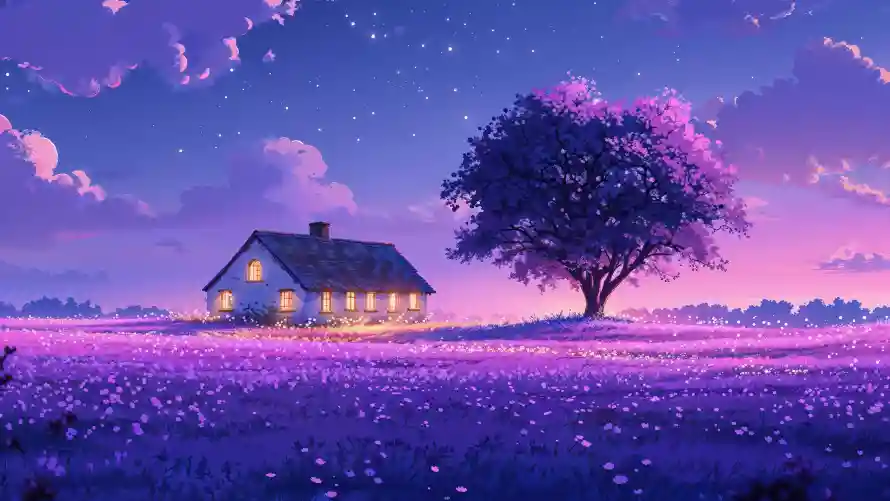 4k动漫壁纸 - 夜景 - 大树 - 小屋「哲风壁纸」 4k动漫壁纸 - 夜景 - 大树 - 小屋「哲风壁纸」