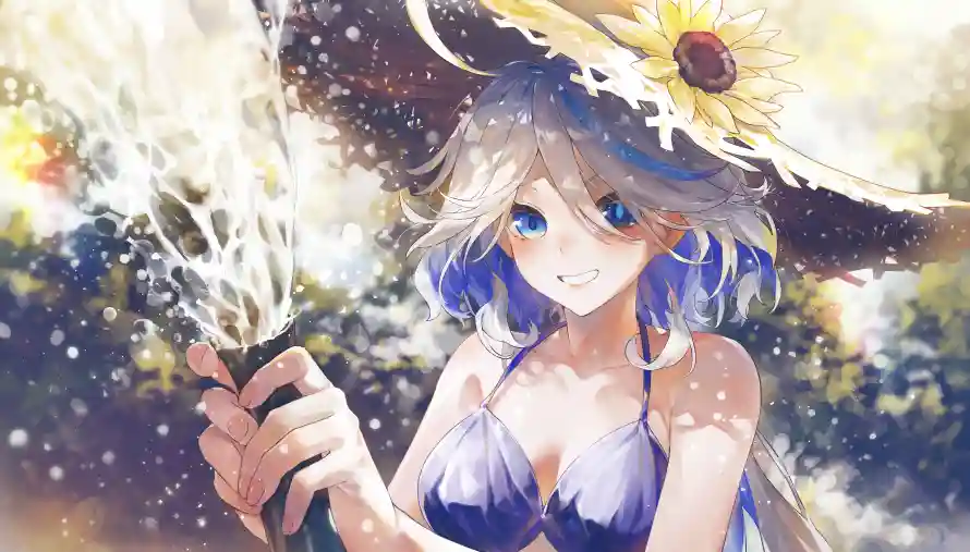 4k原神壁纸 - 芙宁娜 - 动漫人物 - 夏日装扮「哲风壁纸」 4k原神壁纸 - 芙宁娜 - 动漫人物 - 夏日装扮「哲风壁纸」