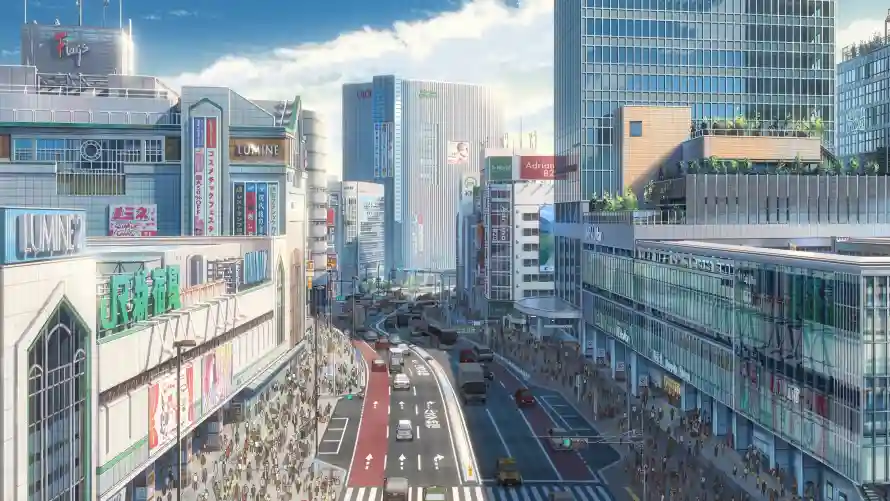 4k动漫壁纸 - 风景 - 动漫壁纸 - 城市街道「哲风壁纸」