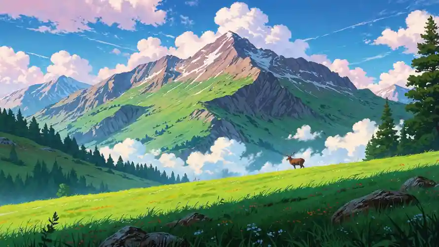 4k森林壁纸 - 自然 - 草地 - 青山「哲风壁纸」