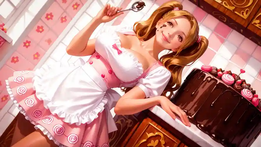 4k动漫壁纸 - 女仆 - 粉色 - 美女「哲风壁纸」