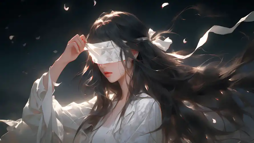 4kAI壁纸 - 眼罩 - 美女 - AI美女「哲风壁纸」