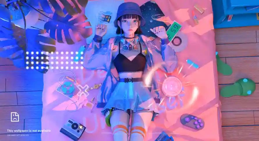 4k室内壁纸 - 美少女 - 室内场景 - 梦幻光影「哲风壁纸」