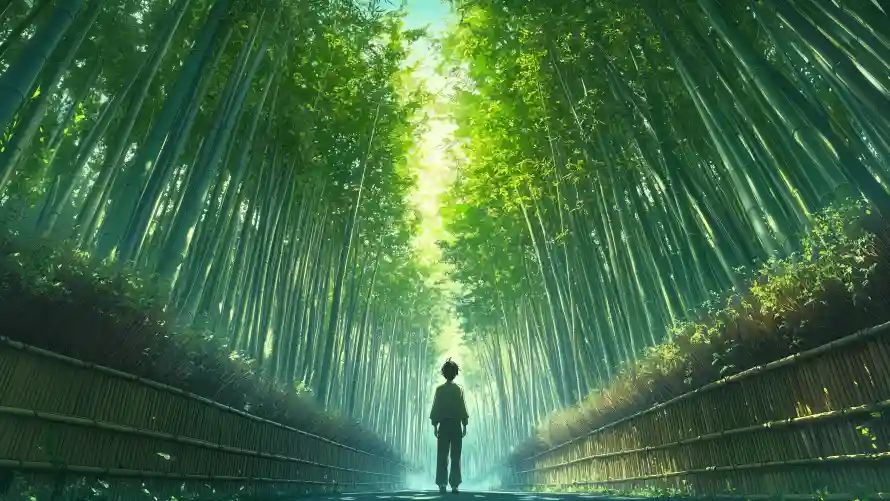 4k动漫壁纸 - 竹林 - 背影 - 人物背影「哲风壁纸」 4k动漫壁纸 - 竹林 - 背影 - 人物背影「哲风壁纸」