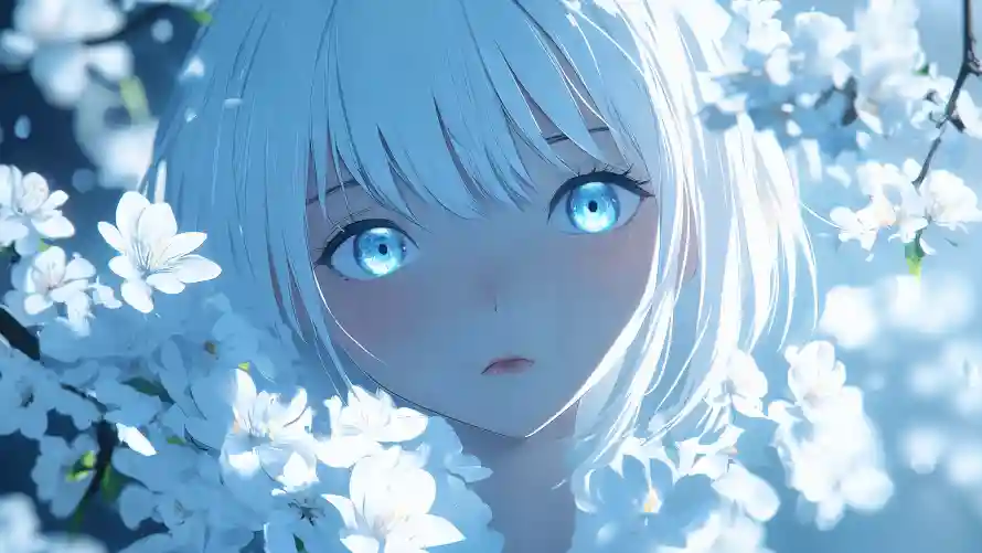4k动漫壁纸 - 少女 - 白发 - 蓝眼「哲风壁纸」 4k动漫壁纸 - 少女 - 白发 - 蓝眼「哲风壁纸」