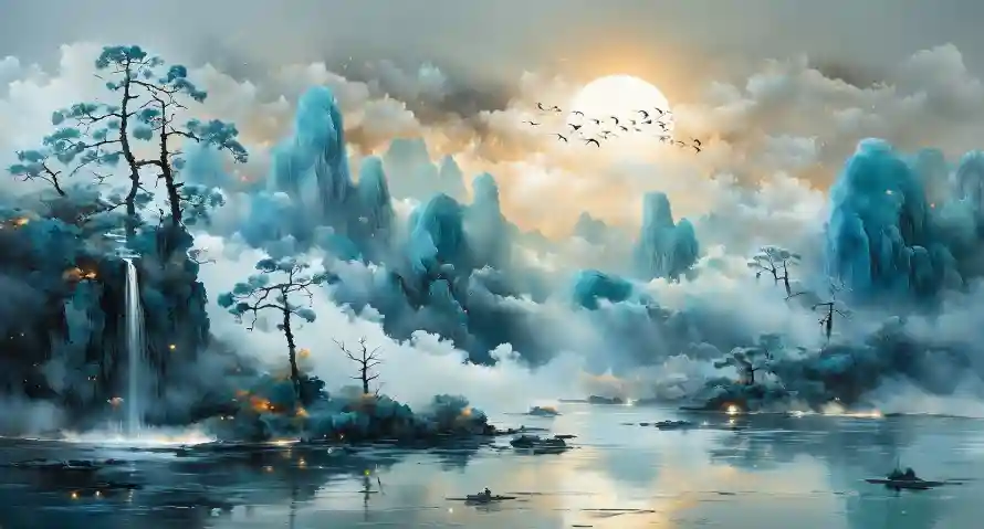4k唯美壁纸 - 山水 - 水墨 - 艺术「哲风壁纸」