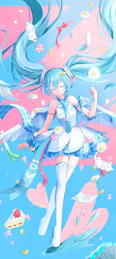 4k二次元壁纸 - 初音未来 - 动漫人物 - 可爱造型「哲风壁纸」
