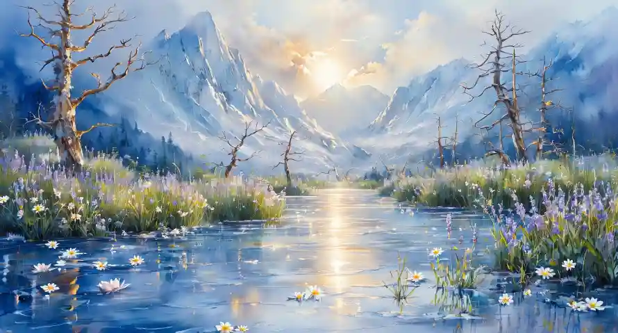 4k山水壁纸 - 梦幻 - 溪流 - 美景「哲风壁纸」