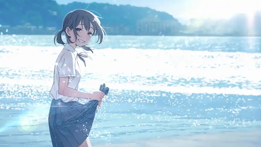 4kjk壁纸 - 海 - 动漫 - 少女「哲风壁纸」 4kjk壁纸 - 海 - 动漫 - 少女「哲风壁纸」