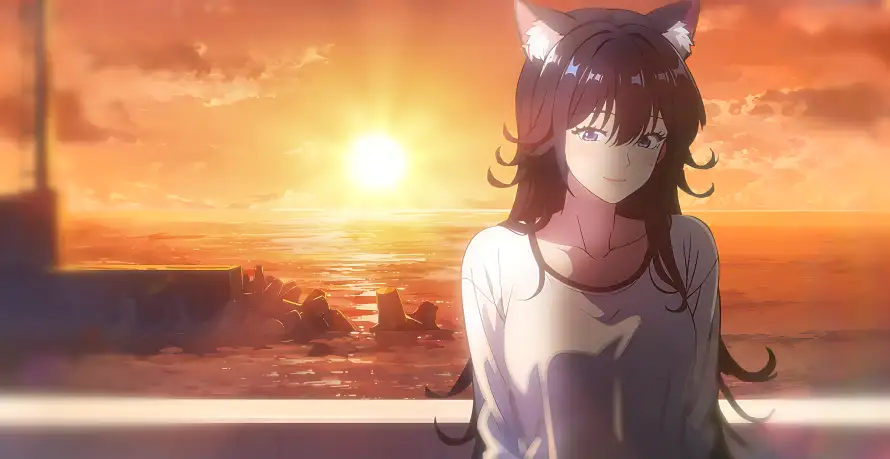 4k动漫壁纸 - 夕阳 - 二次元 - 动漫少女「哲风壁纸」