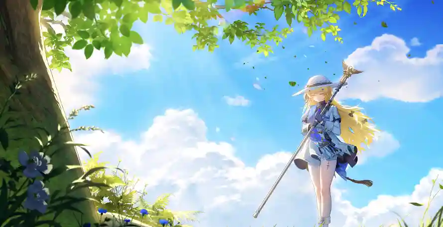 4k动漫壁纸 - 二次元 - 动漫少女 - 户外场景「哲风壁纸」