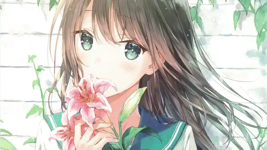 4kjk壁纸 - 花 - 动漫 - 少女「哲风壁纸」