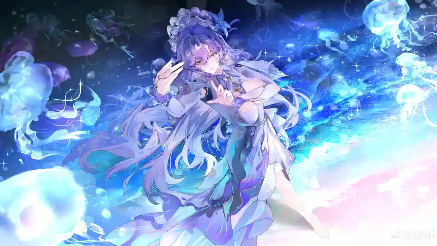 4k场景壁纸 - 梦幻 - 水母 - 美女「哲风壁纸」 4k场景壁纸 - 梦幻 - 水母 - 美女「哲风壁纸」