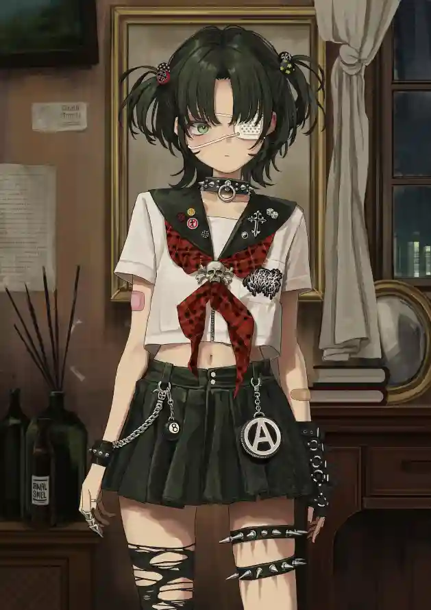 4k制服壁纸 - 少女 - 双马尾 - 个性装扮「哲风壁纸」