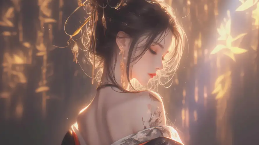 4k动漫壁纸 - 美女 - 光影效果 - 动漫人物「哲风壁纸」