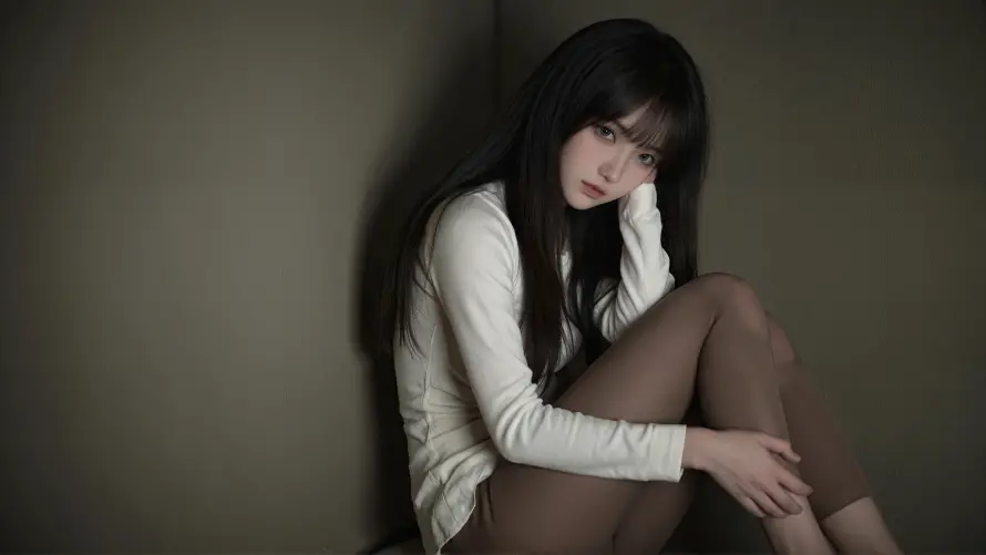4k墙角壁纸 - 女孩 - 情绪风 - 氛围感「哲风壁纸」