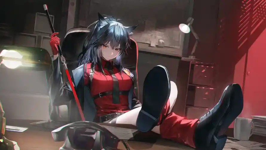 4k动漫壁纸 - 少女 - 二次元 - 武士刀「哲风壁纸」