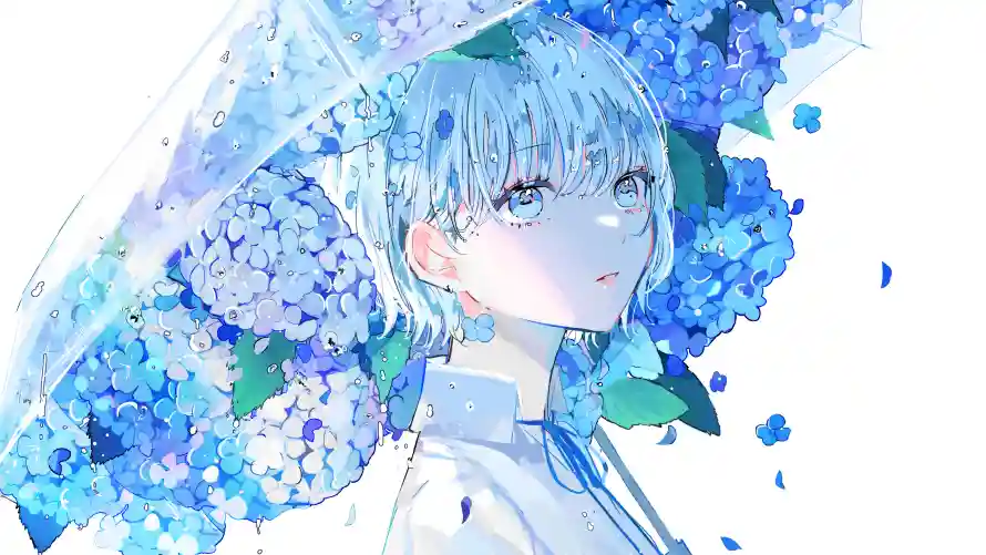 4k动漫壁纸 - 花 - 少女 - 花朵「哲风壁纸」