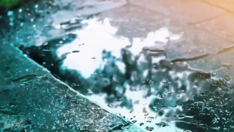 4k插画壁纸 - 二次元 - 倒影背景 - 地面纹理「哲风壁纸」