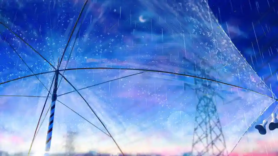 4k插画壁纸 - 雨伞 - 雨夜 - 二次元「哲风壁纸」