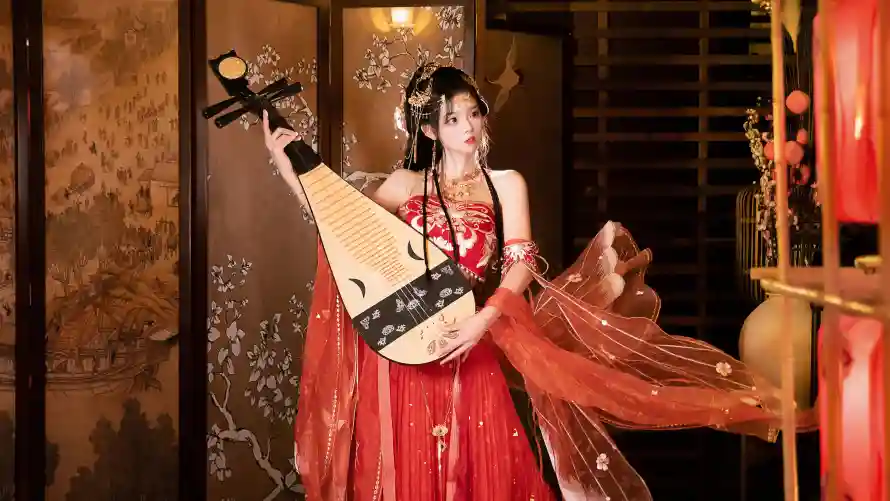 4k古装壁纸 - 传统乐器 - 古典服饰 - 古装美女「哲风壁纸」