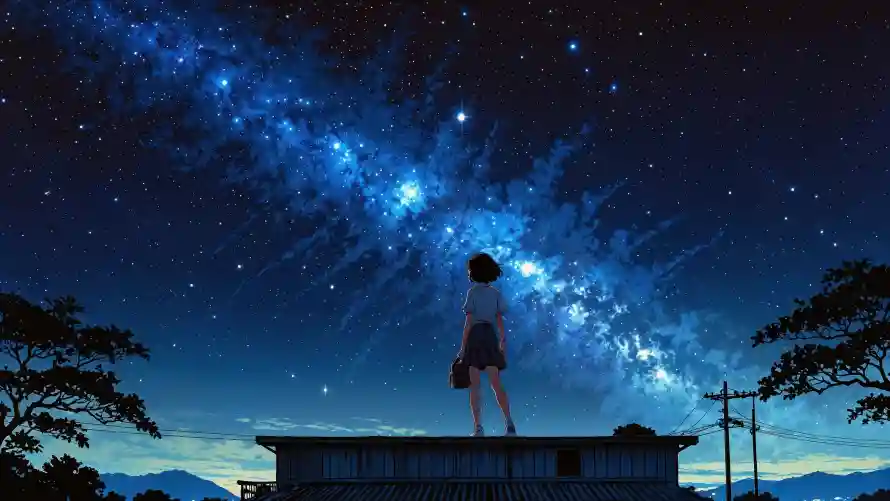 4k动漫壁纸 - 星空 - 二次元 - 动漫背景「哲风壁纸」