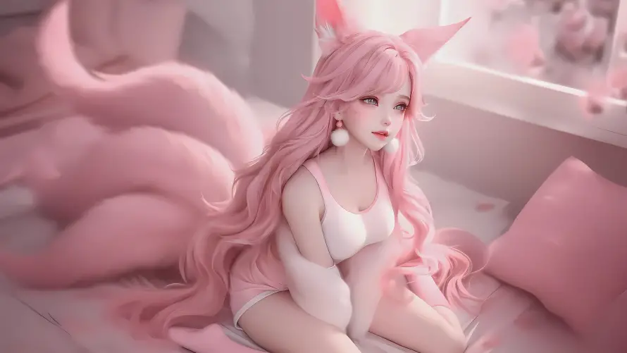 4k阿狸壁纸-兔耳娘 - 猛男粉-卧室场景壁纸分享「哲风壁纸」