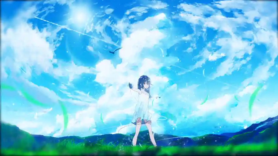 4k美女壁纸 - 二次元 - 少女插画 - 风之少女「哲风壁纸」