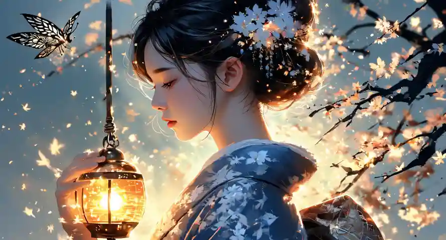 4k唯美壁纸 - 花 - 女孩 - 日风「哲风壁纸」