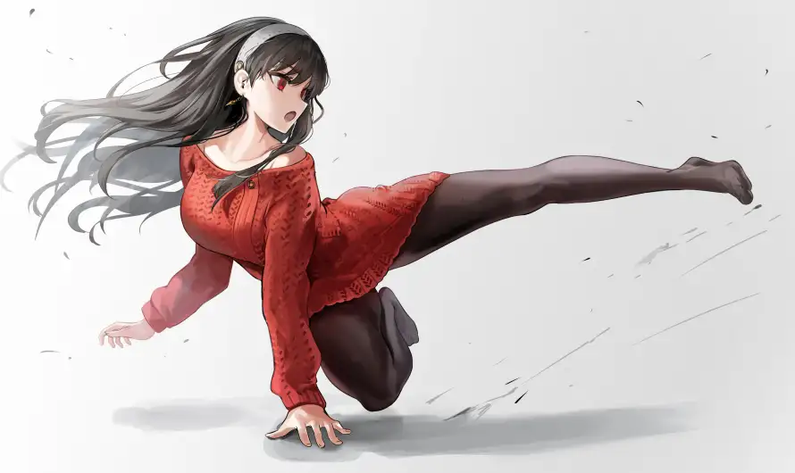 4k踢脚壁纸 - 长发 - 动感插画 - 活力瞬间「哲风壁纸」