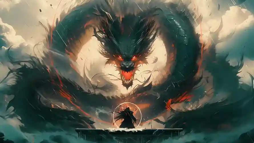 4k对峙壁纸 - 龙 - 神秘 - 史诗感「哲风壁纸」