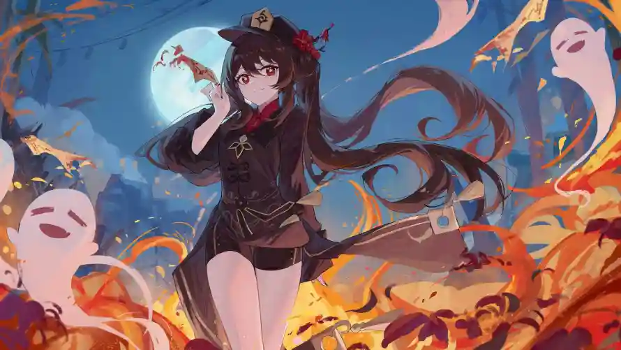 4k原神壁纸 - 胡桃 - 原神角色 - 插画作品「哲风壁纸」