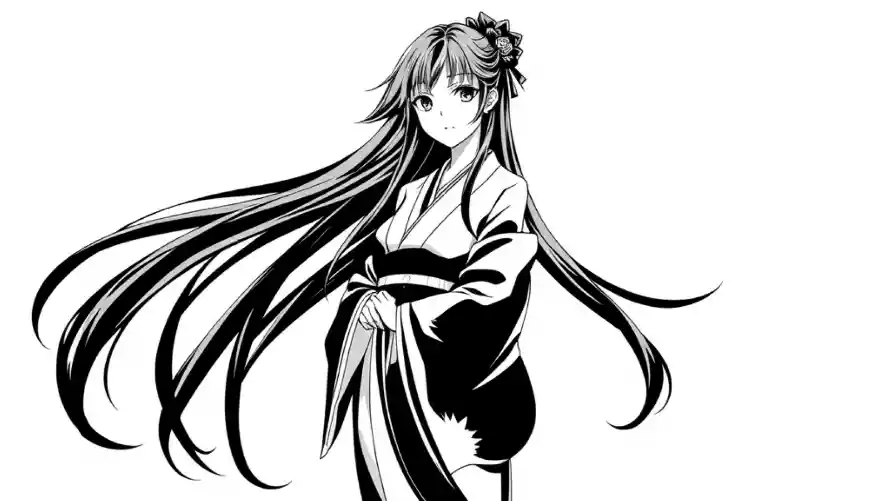 4kAI壁纸 - 黑白风 - Ai绘画 - 和服少女「哲风壁纸」 4kAI壁纸 - 黑白风 - Ai绘画 - 和服少女「哲风壁纸」