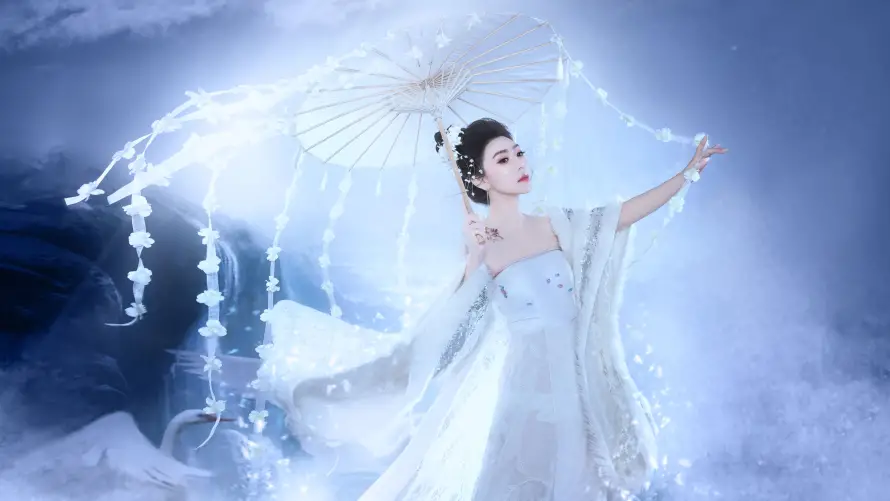 4k云海壁纸 - 仙气 - 古装 - 美女「哲风壁纸」