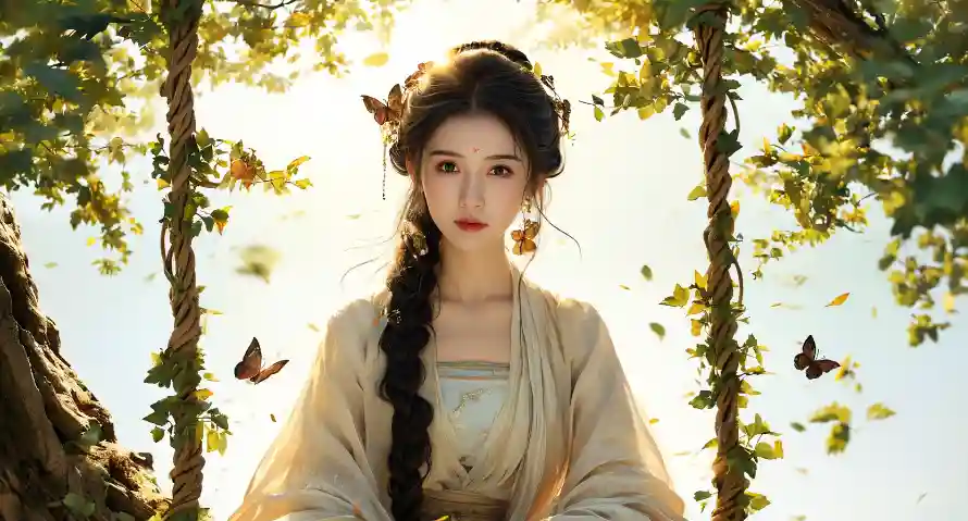 4k古风壁纸 - 唯美 - 清纯 - 秋千「哲风壁纸」