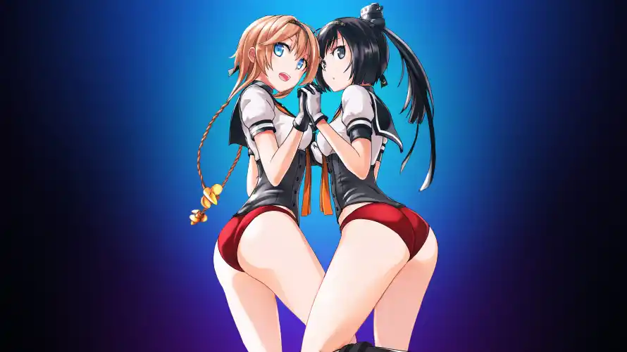 4k动漫壁纸 - 二次元 - 少女互动 - 少女贴贴「哲风壁纸」