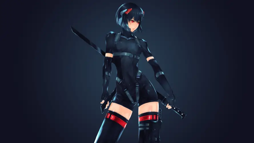 4k动漫壁纸 - 武器 - 飒爽 - 女武士「哲风壁纸」