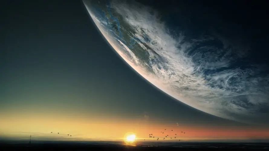 4k星球壁纸 - 黄昏 - 天空插画 - 宇宙远景「哲风壁纸」 4k星球壁纸 - 黄昏 - 天空插画 - 宇宙远景「哲风壁纸」